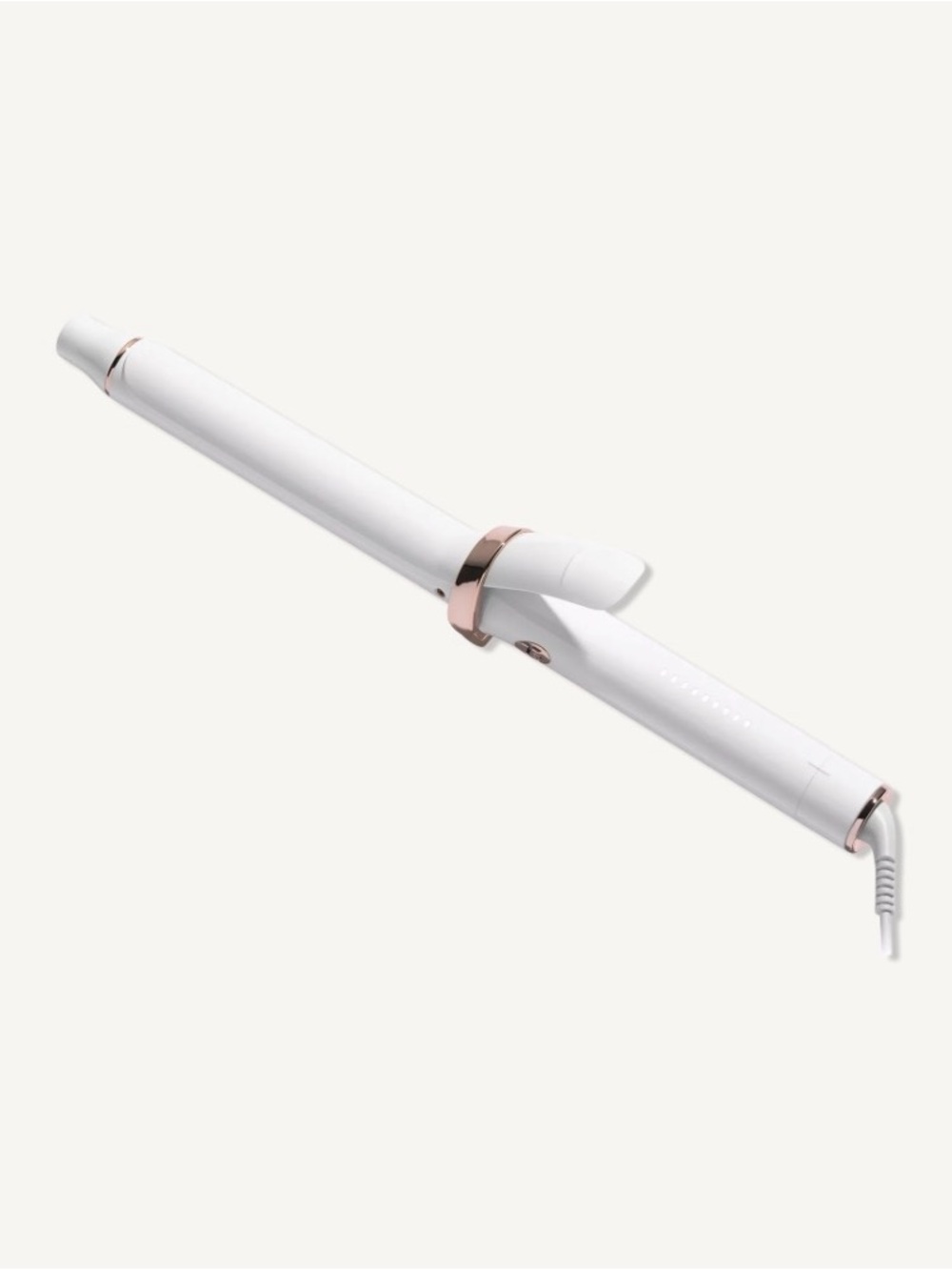 T3 1inch Singlepass curl White Curling Iron with Rose Gold Accents